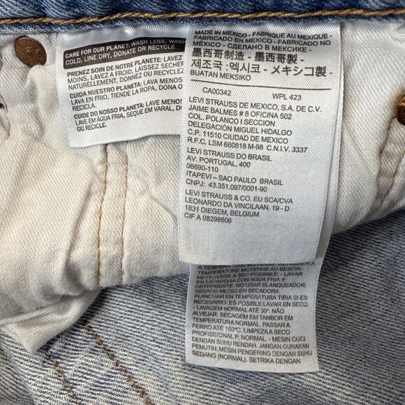 NWT Levi’s Jeans Mens 36x34 Blue 501 Straight Fit Button Fly Denim Casual Preppy - Picture 6 of 8
